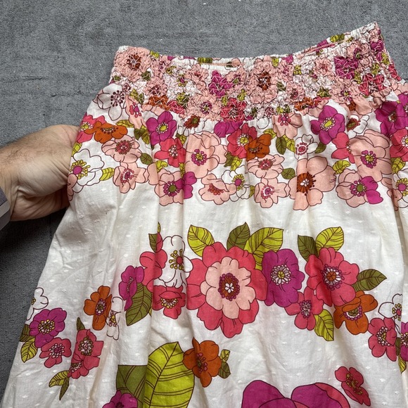 Anthropologie Briar Smocked Waist Maxi Skirt Love The Label Floral Large Retro - Picture 10 of 12